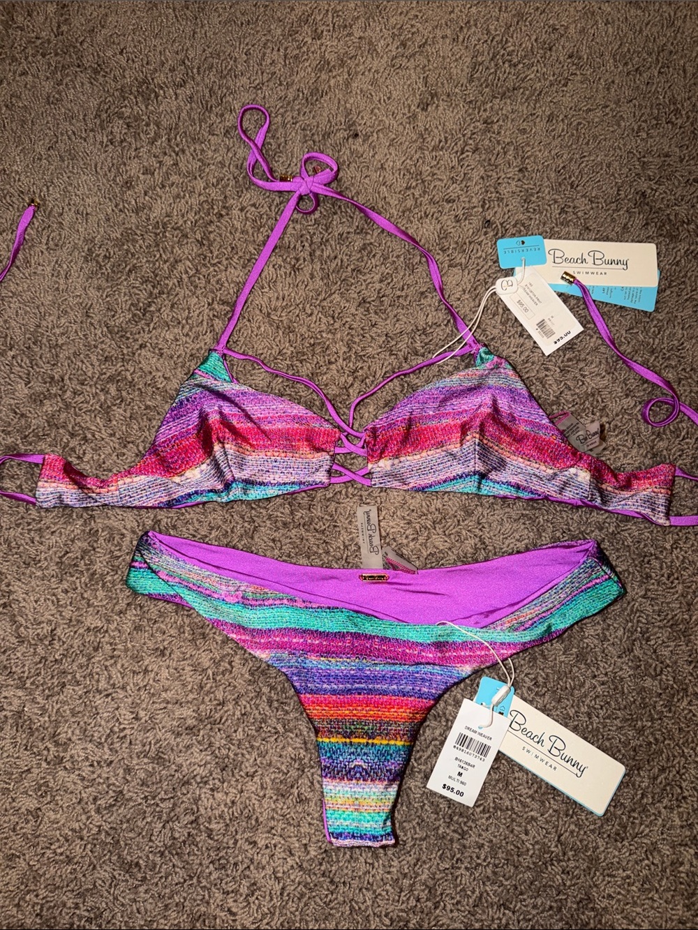 Beach bunny REVERSIBLE dream weaver bikini